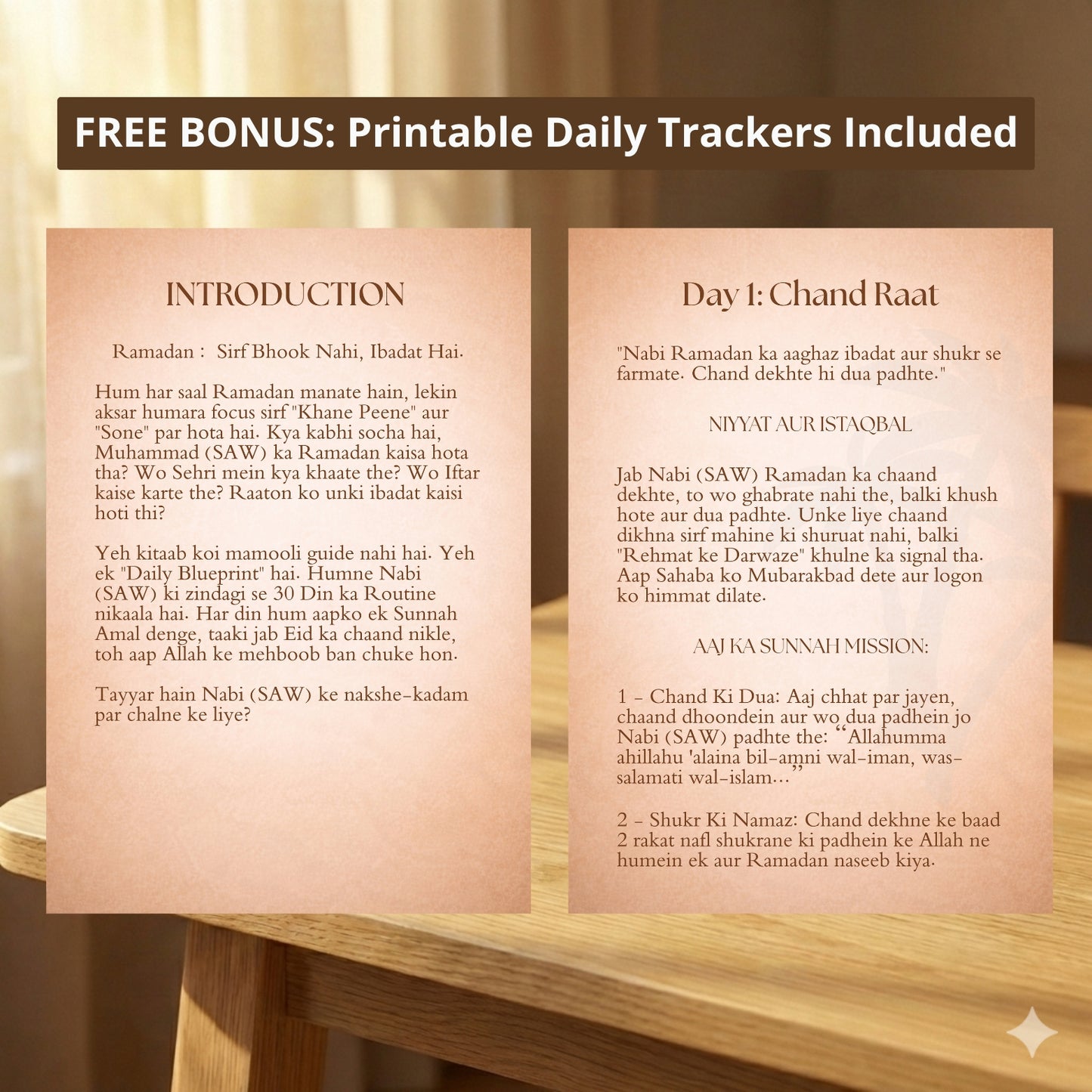 How the Prophet Spent Ramadan (Daily Sunnah Guide) - Hinglish Ebook